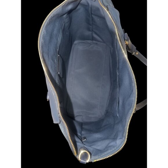 Coach Kleo Carryall C5689 Denim Blue Multi Leather Large Satchel Convertible Bag - Picture 8 of 10